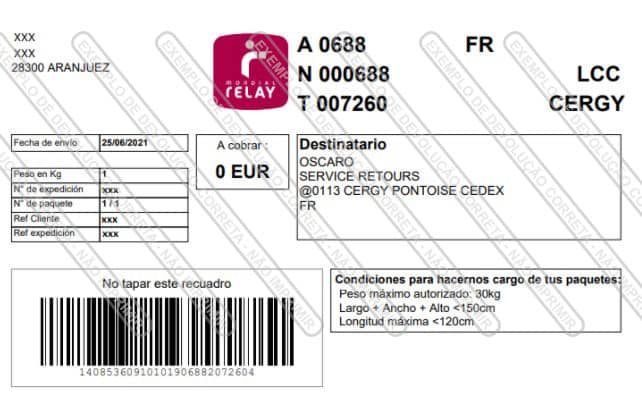 Etiqueta de transporte