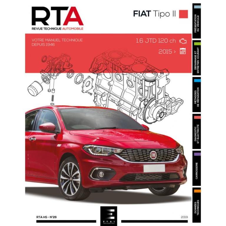 Revue technique auto ETAI RTA hors série n°26 FIAT TIPO II (2016 à ce jour)  - ref. 27816 au meilleur prix - Oscaro