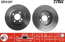 Disque de frein sport/percé Avant ventilé 276mm Zimmermann Mini