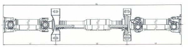 Arbre de transmission, entraînement essieux GKN ref. 28193