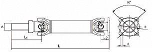 Arbre de transmission, entraînement essieux GKN ref. 28085