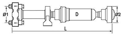Arbre de transmission, entraînement essieux GKN ref. 28054