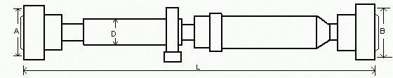 Arbre de transmission, entraînement essieux GKN ref. 28119