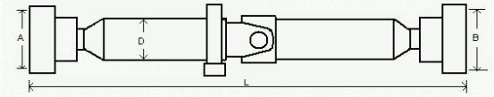 Arbre de transmission, entraînement essieux GKN ref. 28130