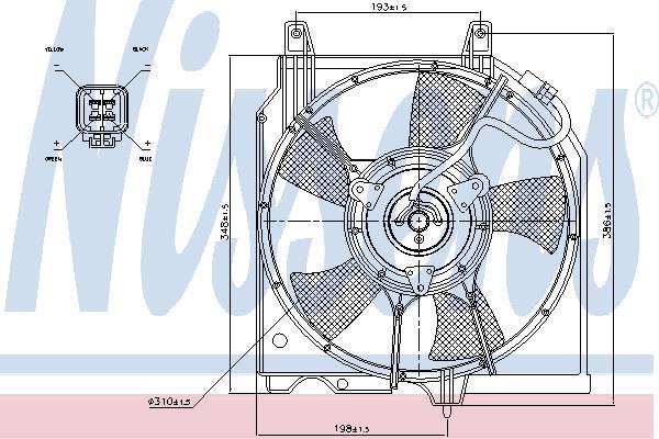 Ventilateur, condenseur de climatisation NISSENS ref. 85282
