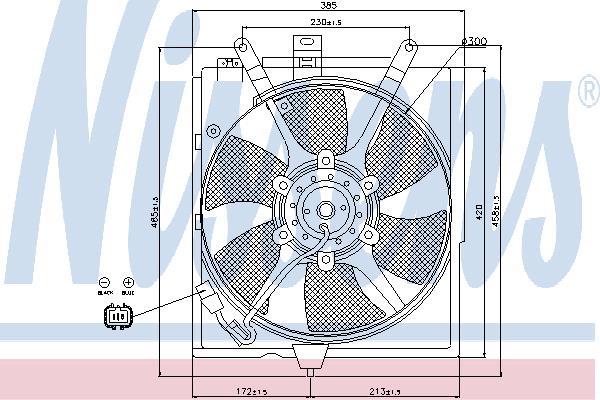 Ventilador, refrigeración del motor NISSENS ref. 85299
