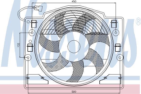 Ventilateur, condenseur de climatisation NISSENS 85420
