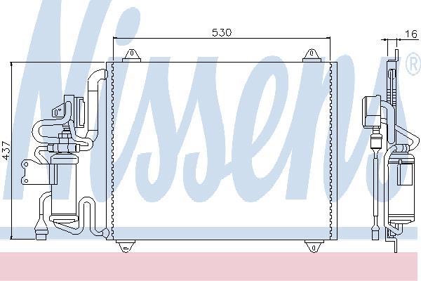 Condensador, aire acondicionado NISSENS ref. 94143