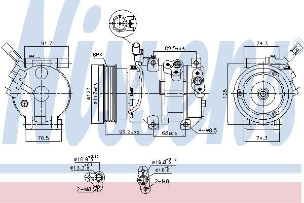 Compresseur, climatisation NISSENS 890054
