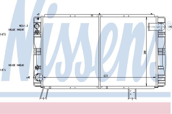 Radiateur moteur (Radiateur de refroidissement) NISSENS ref. 63640
