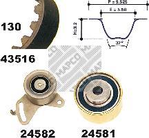 Kit de distribution (Kit courroie de distribution) MAPCO ref. 23516