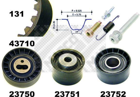 Kit de distribution (Kit courroie de distribution) MAPCO ref. 23710