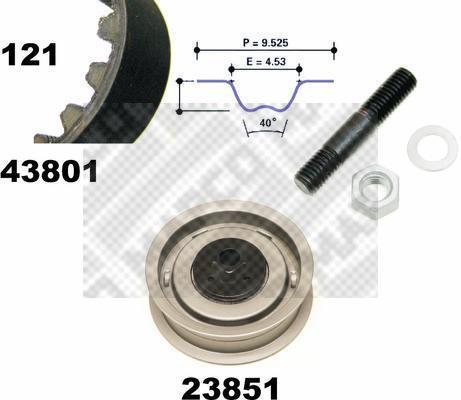 Kit de distribution (Kit courroie de distribution) MAPCO ref. 23801