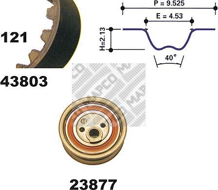 Kit de distribution MAPCO ref. 23814