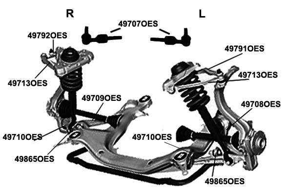 Kit de réparation, bras de suspension MAPCO 59821