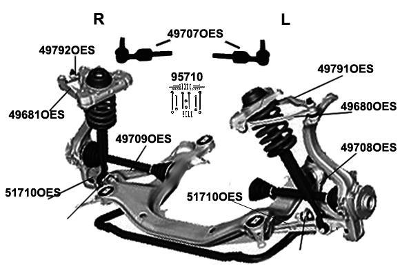 Kit de réparation, bras de suspension MAPCO 59824/2