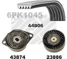 Kit de courroie d'accessoire MAPCO ref. 73806