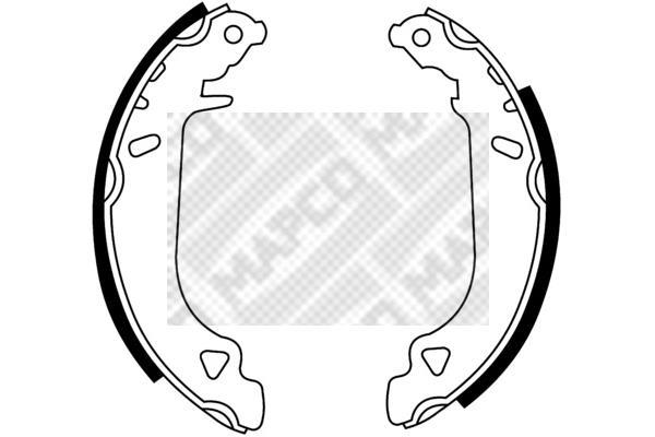 Juego de 4 zapatas de frenos MAPCO ref. 8022