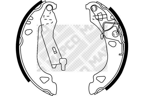 Juego de 4 zapatas de frenos MAPCO ref. 8025