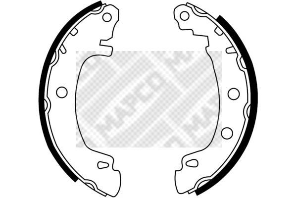 Juego de 4 zapatas de frenos MAPCO ref. 8129