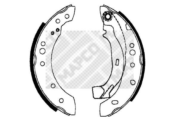 Juego de 4 zapatas de frenos MAPCO ref. 8132
