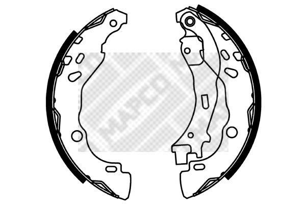 Juego de 4 zapatas de frenos MAPCO ref. 8133
