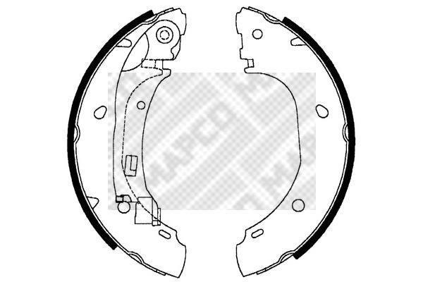 Juego de 4 zapatas de frenos MAPCO ref. 8134
