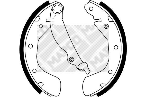 Juego de 4 zapatas de frenos MAPCO ref. 8565