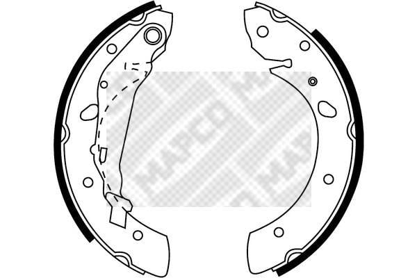 Juego de 4 zapatas de frenos MAPCO ref. 8569