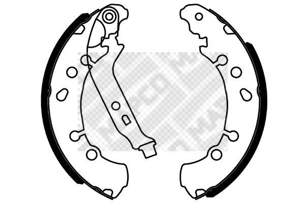 Juego de 4 zapatas de frenos MAPCO ref. 8577
