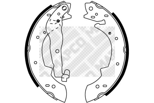 Juego de 4 zapatas de frenos MAPCO ref. 8803