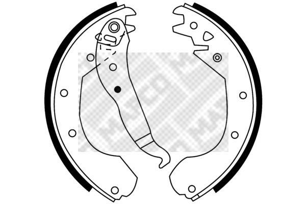 Juego de 4 zapatas de frenos MAPCO ref. 8807