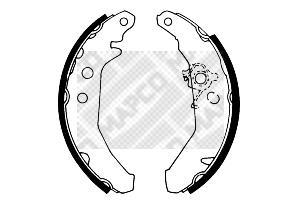 Juego de 4 zapatas de frenos MAPCO ref. 8818
