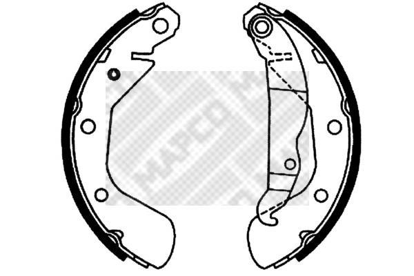 Juego de 4 zapatas de frenos MAPCO ref. 8821