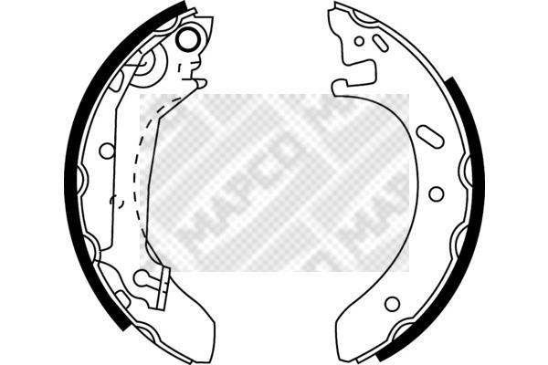 Juego de 4 zapatas de frenos MAPCO ref. 8823