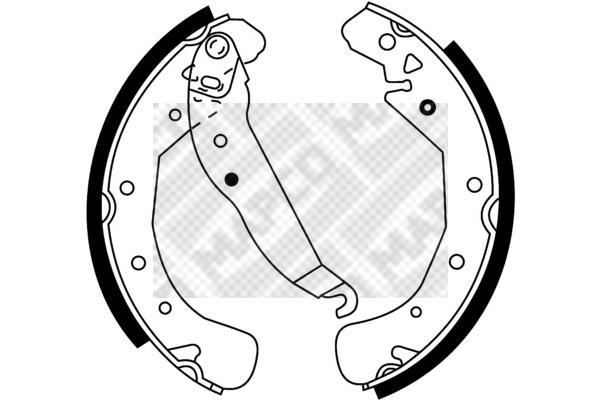 Juego de 4 zapatas de frenos MAPCO ref. 8833