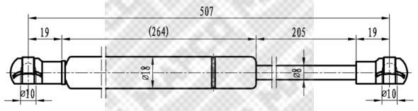 Muelle neumático MAPCO 91005