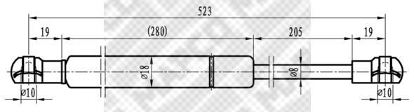 Muelle neumático MAPCO 91526