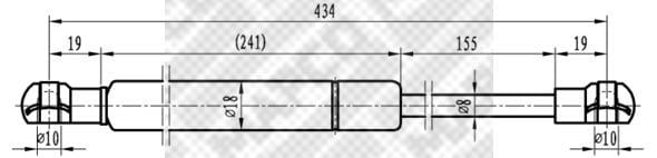 Muelle neumático MAPCO ref. 91570