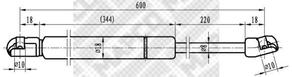 Muelle neumático MAPCO ref. 91950