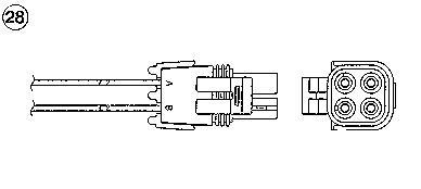 Sonde lambda (Sonde à oxygène) NGK ref. 5654