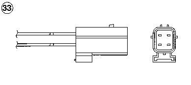 Sonde lambda (Sonde à oxygène) NGK ref. 97043