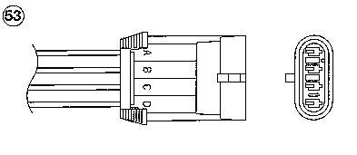 Sonde lambda (Sonde à oxygène) NGK ref. 0442