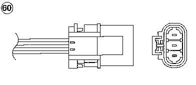 Sonde lambda (Sonde à oxygène) NGK ref. 1907
