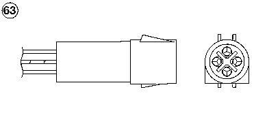 Sonde lambda (Sonde à oxygène) NGK ref. 0477