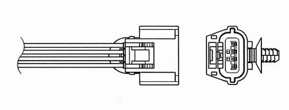 Sonde lambda (Sonde à oxygène) NGK ref. 6518