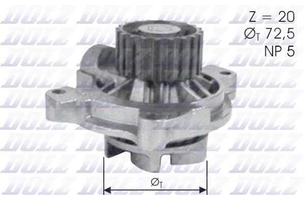 Bomba de agua (Bomba liquido refrigerante) DOLZ ref. A180