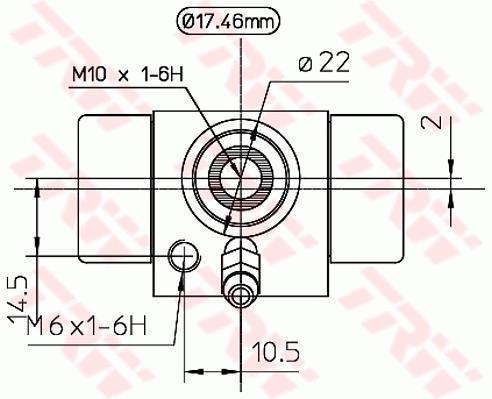 Cylindre de roue TRW ref. BWC107A