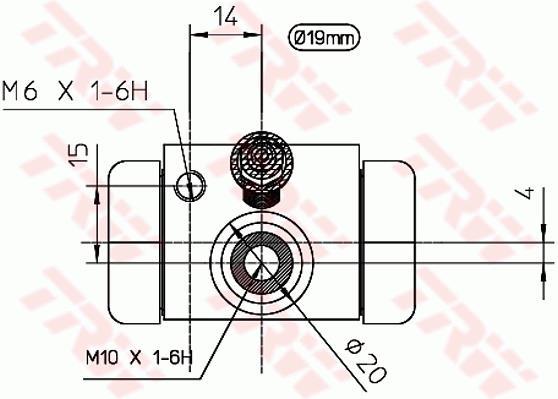 Cylindre de roue TRW ref. BWD100