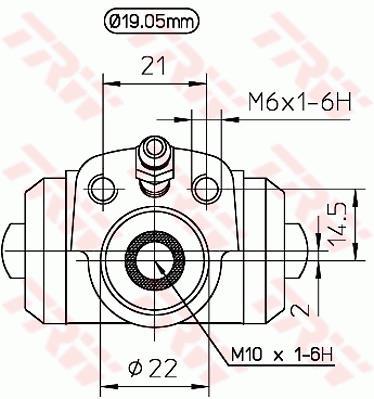 Cylindre de roue TRW ref. BWD113